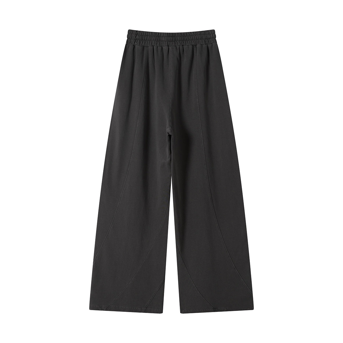 Streetwear Distressed Curved Panel Straight-Leg Pants