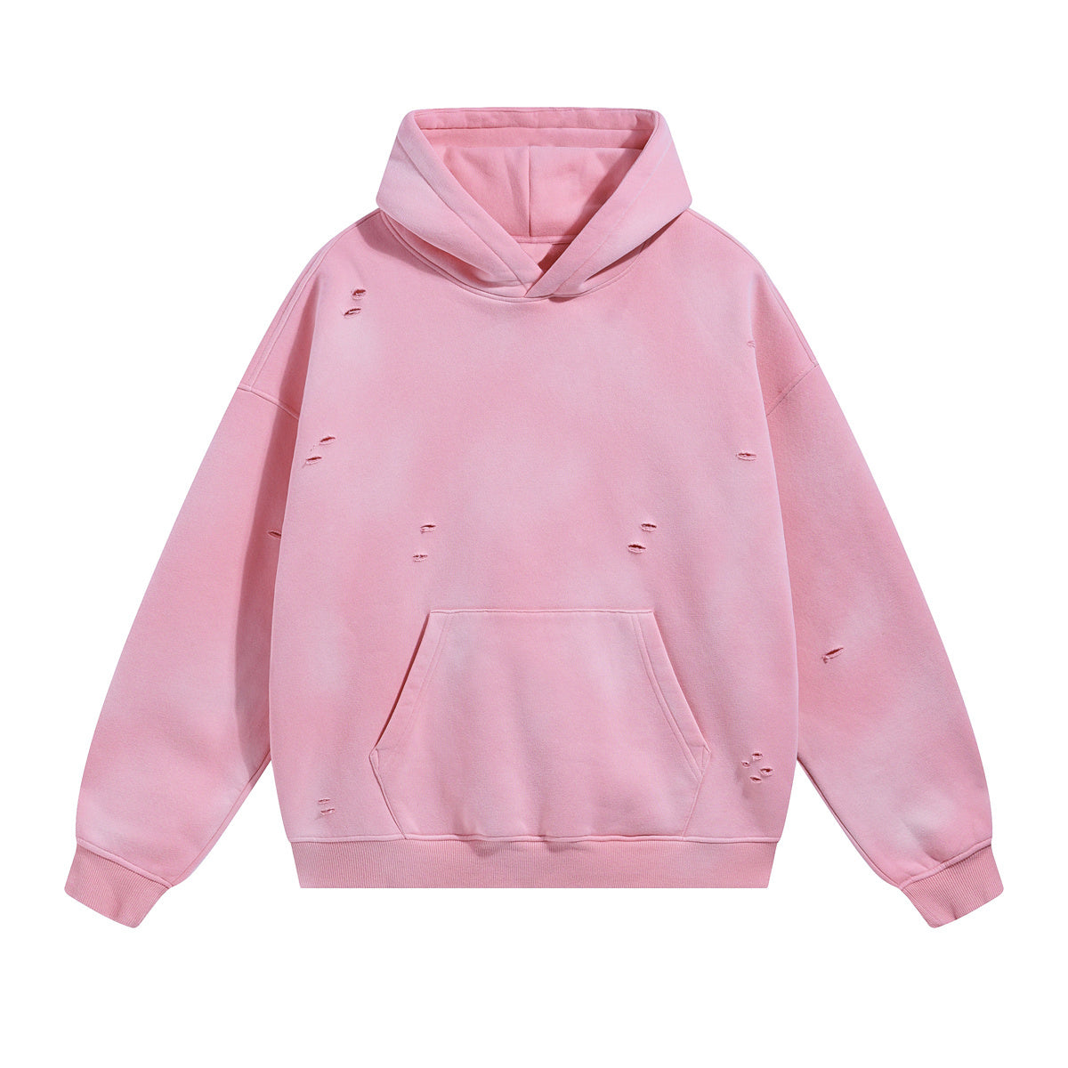 Rips Soft Fleece Lined Distressed Pullover Hoodie