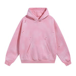 Rips Soft Fleece Lined Distressed Pullover Hoodie