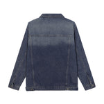 Butterfly Embroidery Denim Trucker Jacket