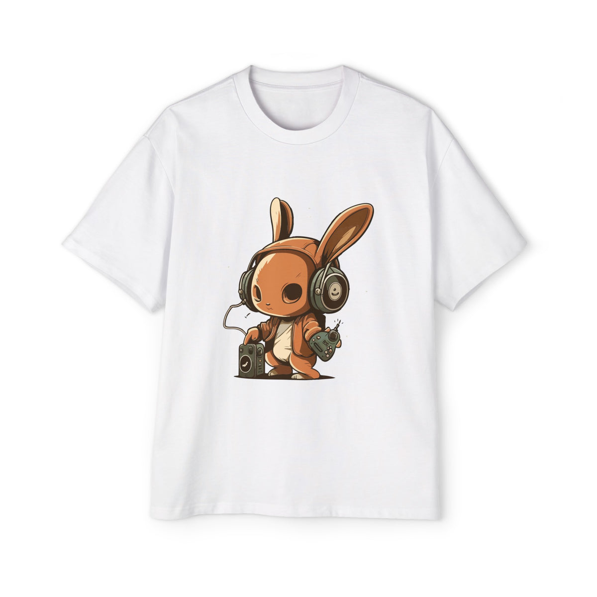 Bunny Music Lover Graphic Tee-INNBLAC Fashion Apparel