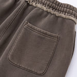 Raw Edge Straight Leg Fleece Sweatpants