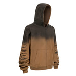 Tiger Stripes Gradient Color Zip Up Hoodie