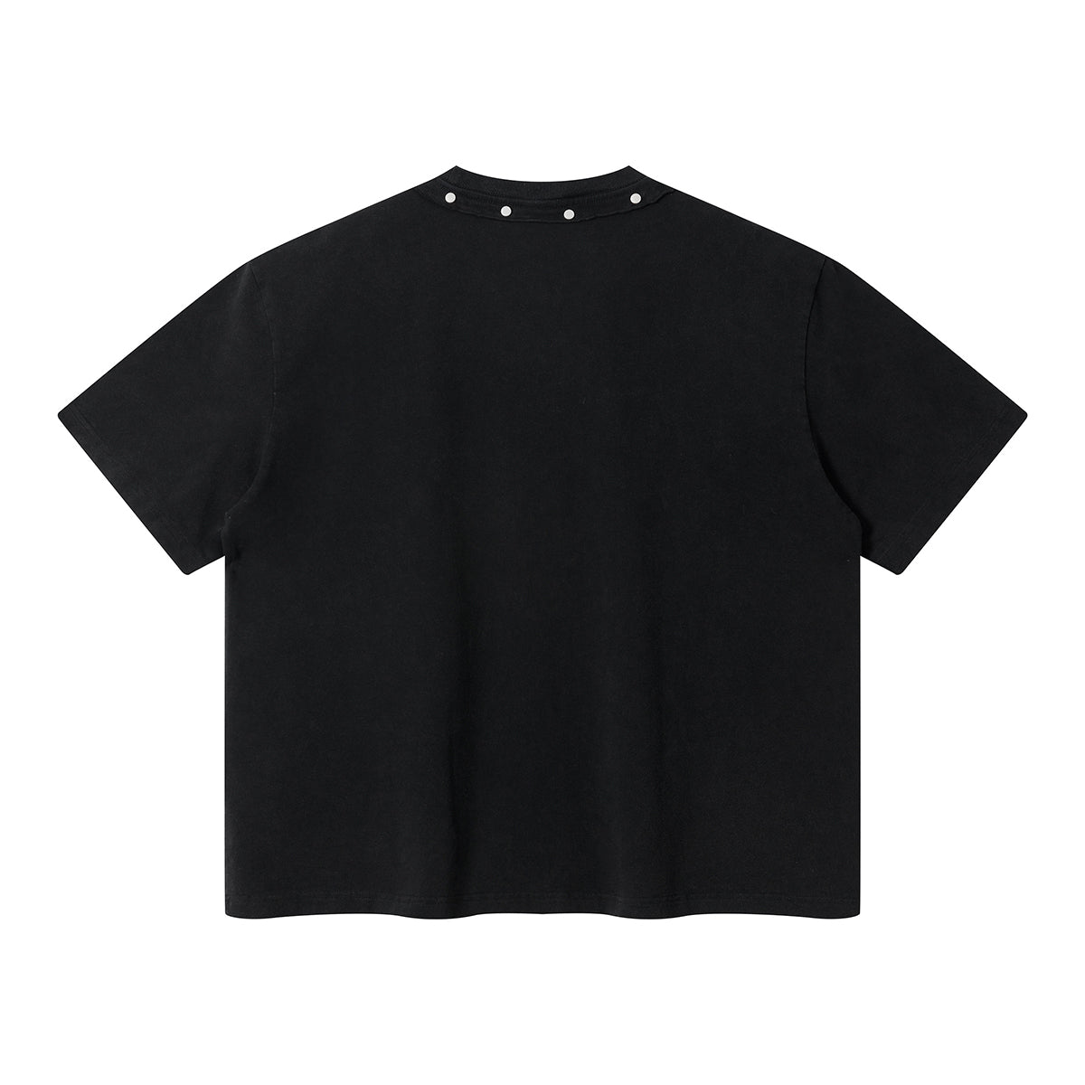 Rivet Detail Washed Boxy Fit T-Shirt