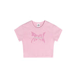 Cap Sleeves Graphic Crop Top-INNBLAC Fashion Apparel