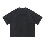 Camiseta vintage de algodón con patchwork lavado de 8.55 oz