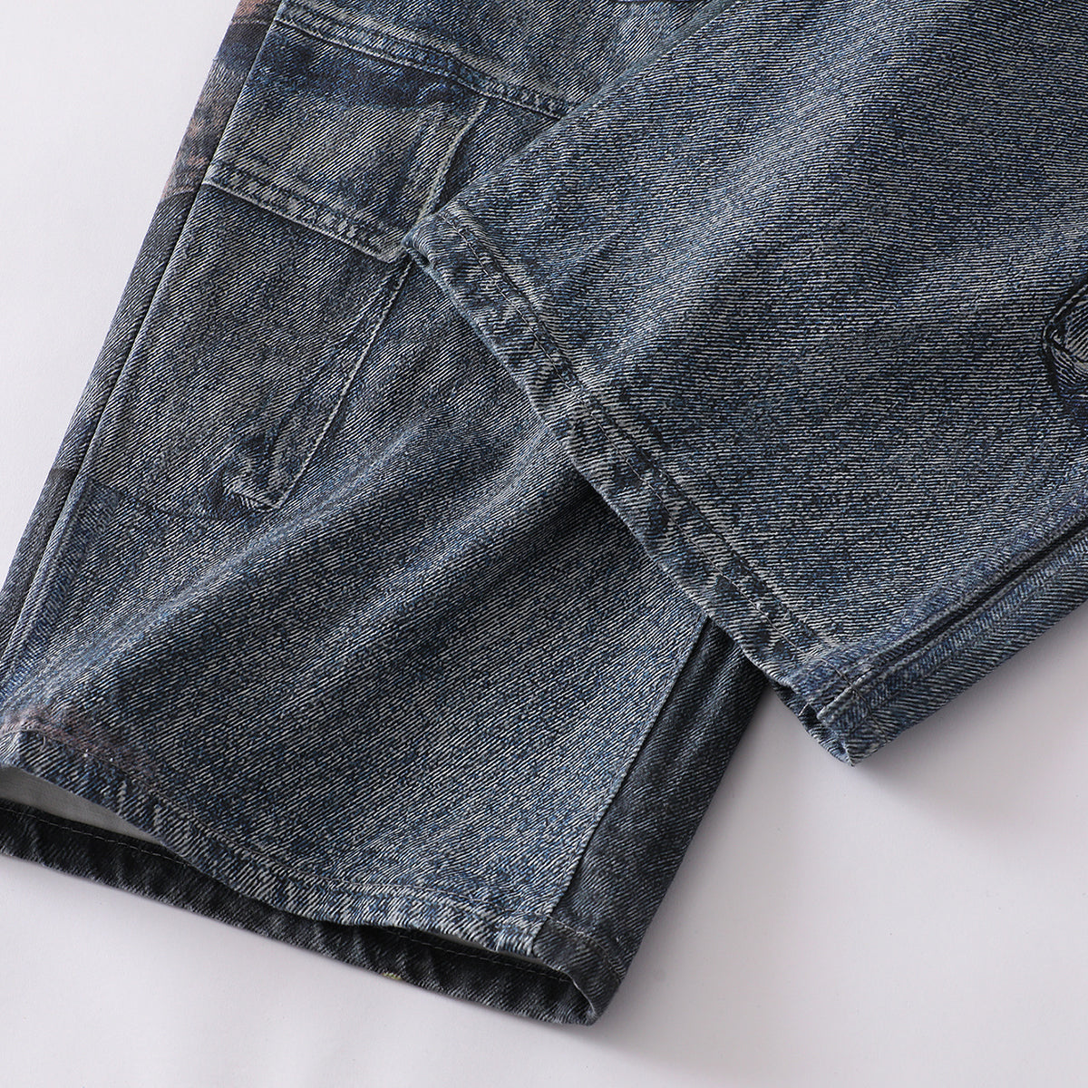 Cartoon Printed Baggy Denim Pants