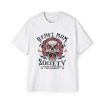 Rebel Mom Society Skull Graphic Tee-INNBLAC Fashion Apparel