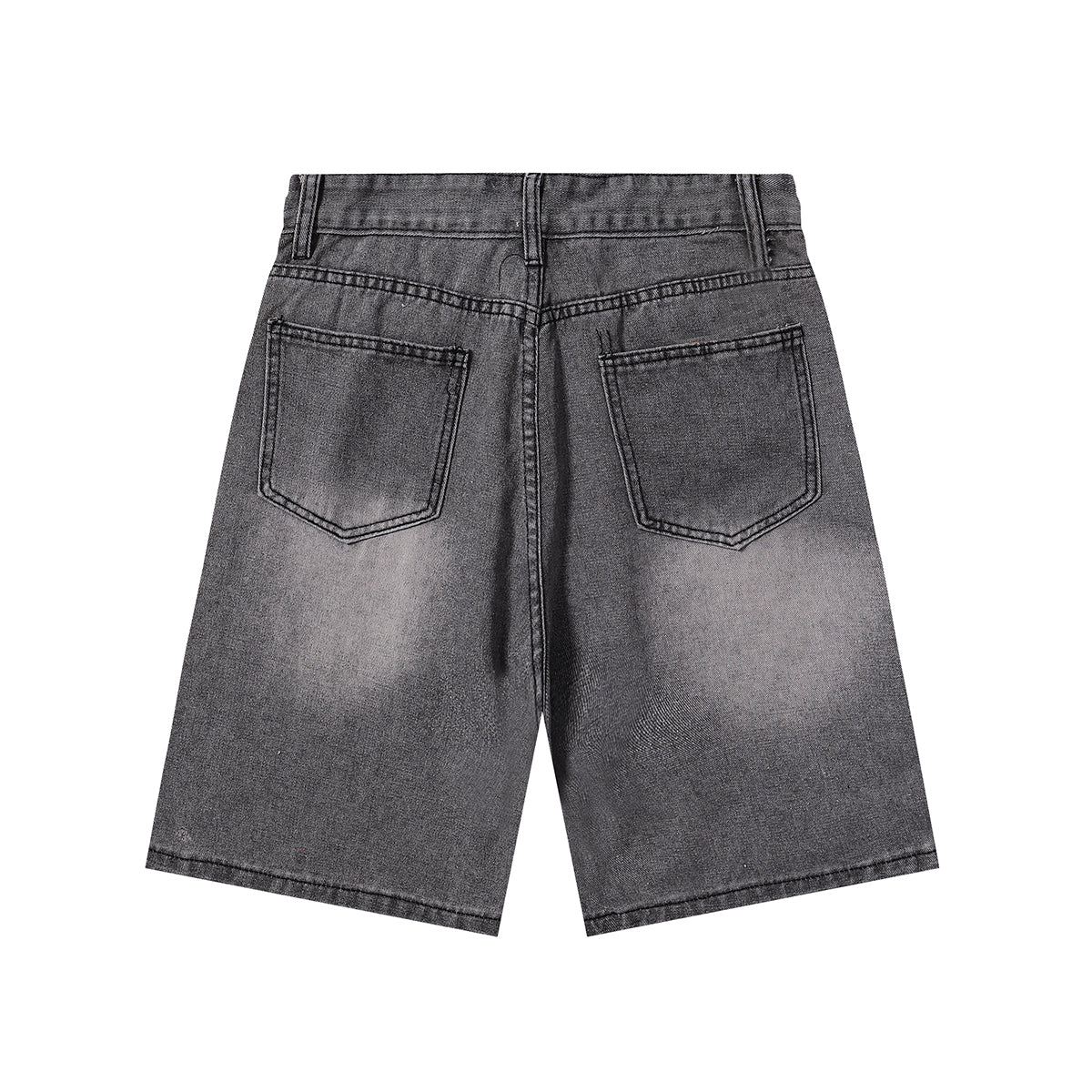 Bermudas vaqueras rasgadas con parches de camuflaje