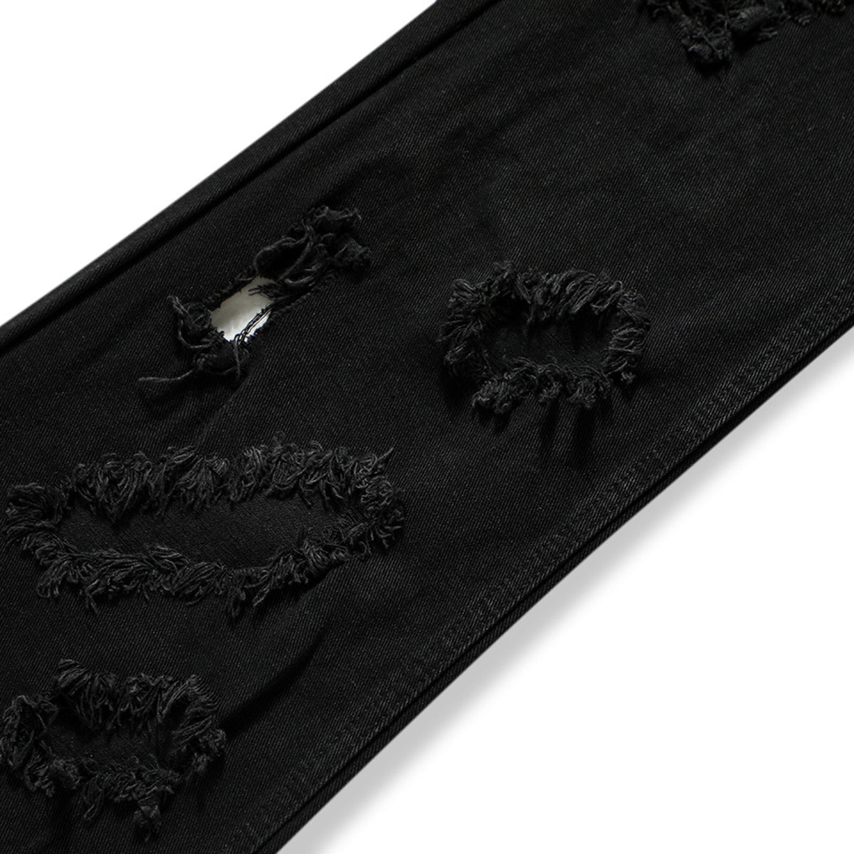 Distressed Black Ripped Flared Jeans