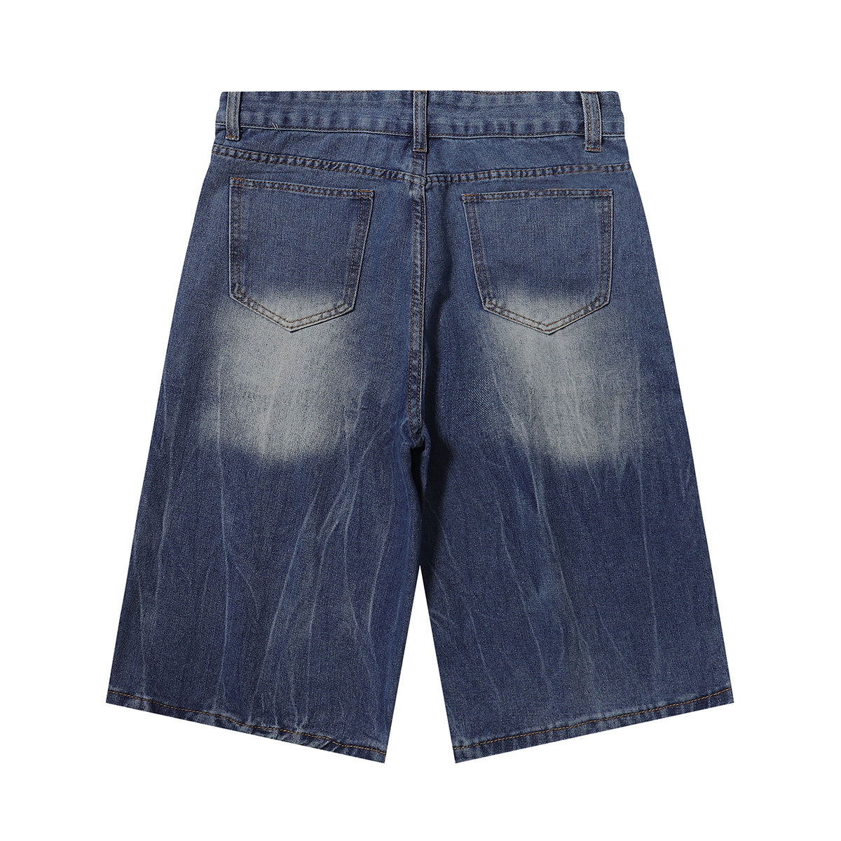 Bermudas vaqueras rasgadas con parches de camuflaje