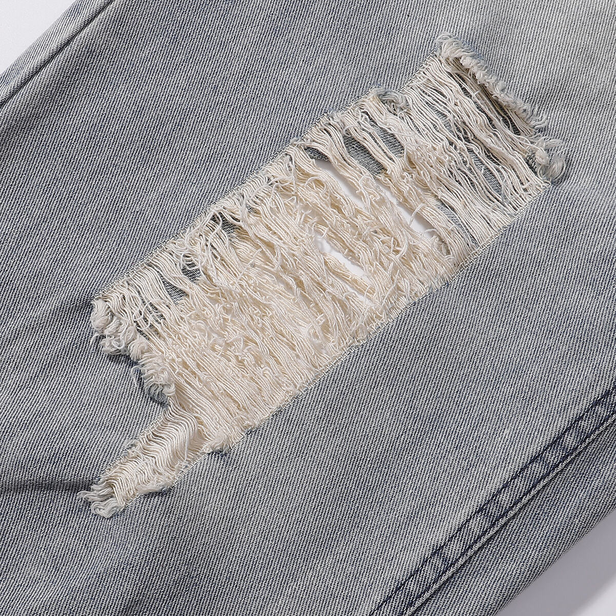 Heavily Distressed Vintage Wash Baggy Jeans