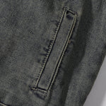 Shorts vaqueros con mariposas bordadas y adornados con perlas