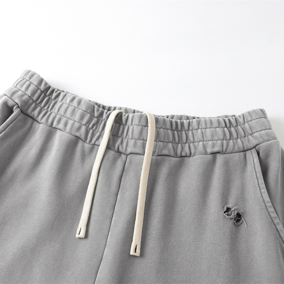 Loose Fit Washed Ripped Trousers