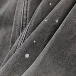 Paint Splatter Panel Stitching Barrel-Leg Jeans