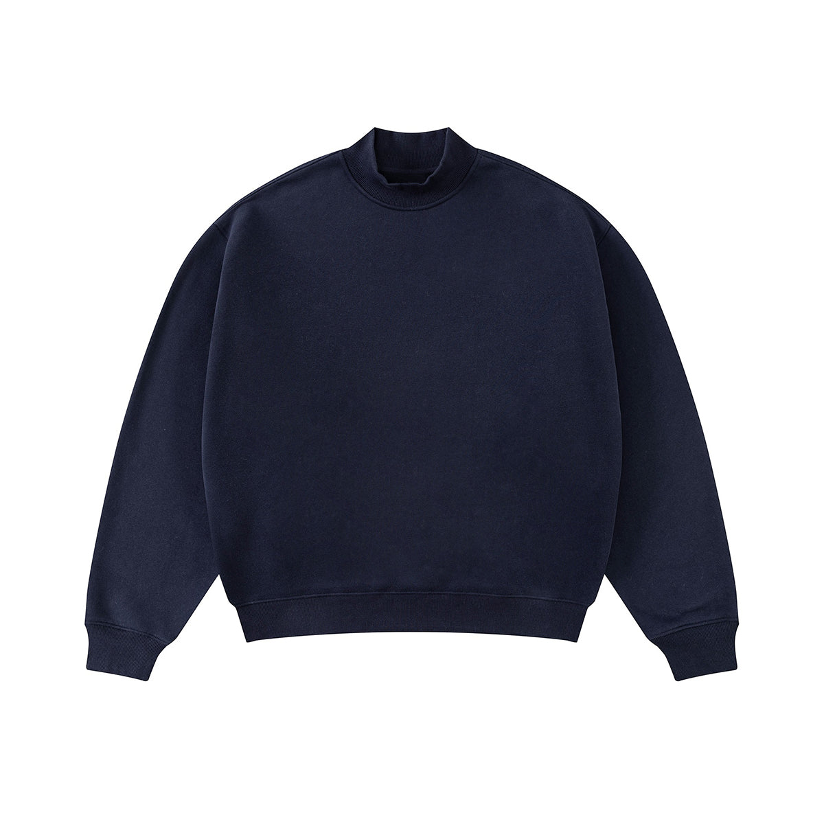 Soft Fleece Mock Neck Pullover Sweatshirt