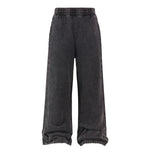 Stone-Wash Side Seam Distressed Sweatpants