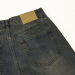 Wrinkle Wash Vintage Straight Jeans