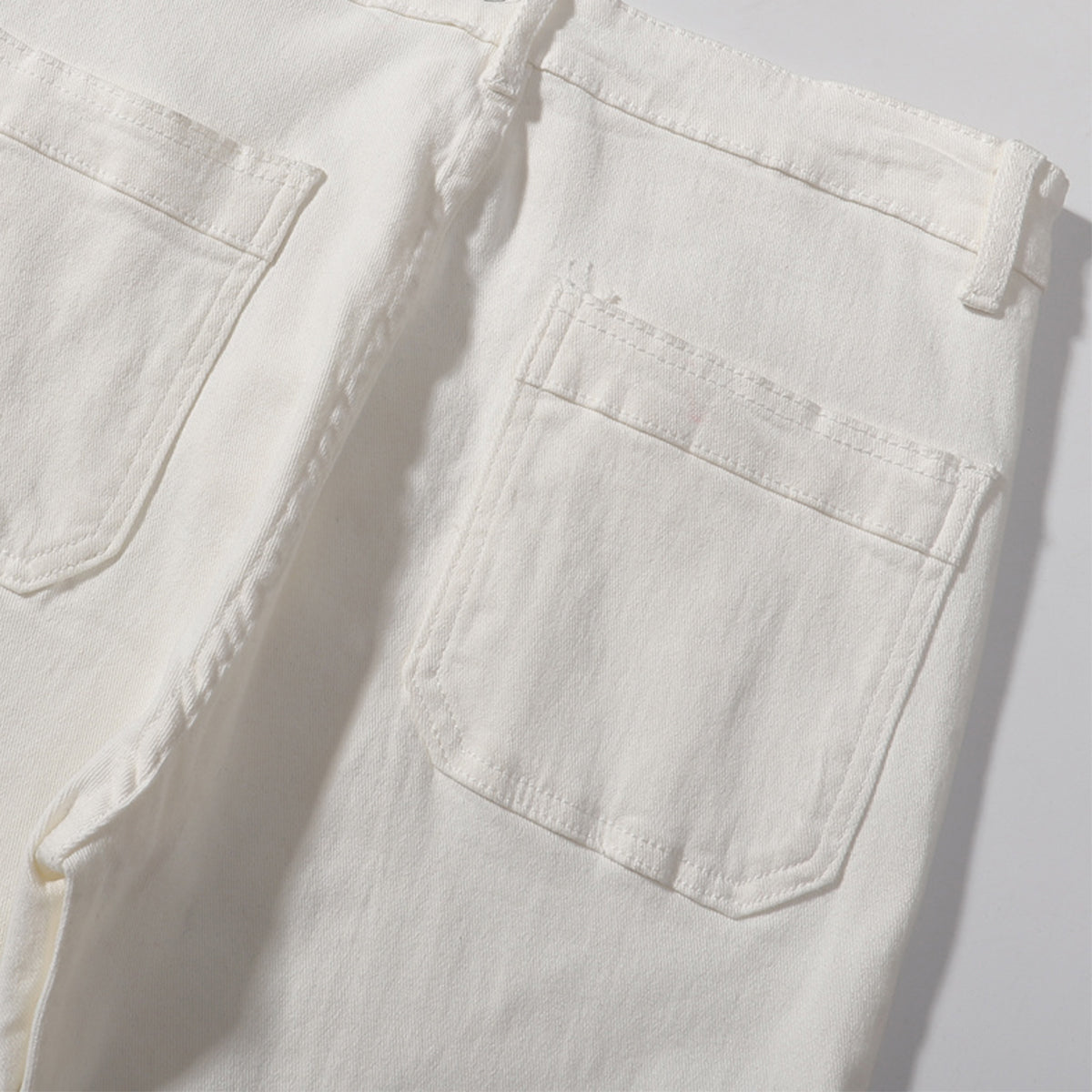 Snap Detail Slight Flared Hem Cargo Pants