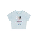Cap Sleeves Graphic Crop Top-INNBLAC Fashion Apparel
