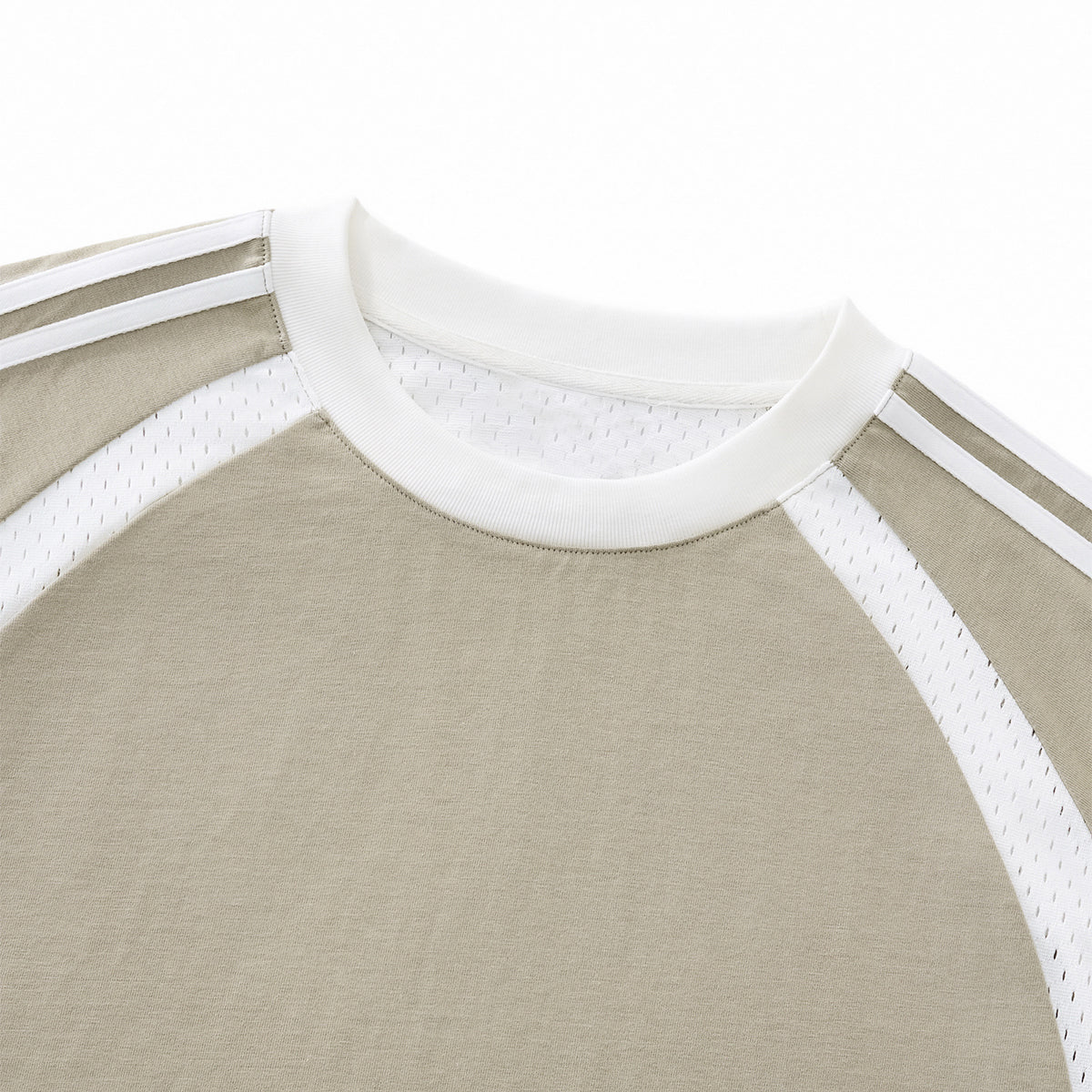 Raglan Sleeve Mesh Panel Sporty Tee
