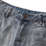 Vintage Faded Ripped Denim Pants