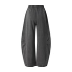 Vintage Washed Curved Panel Wide Drawstring Pants