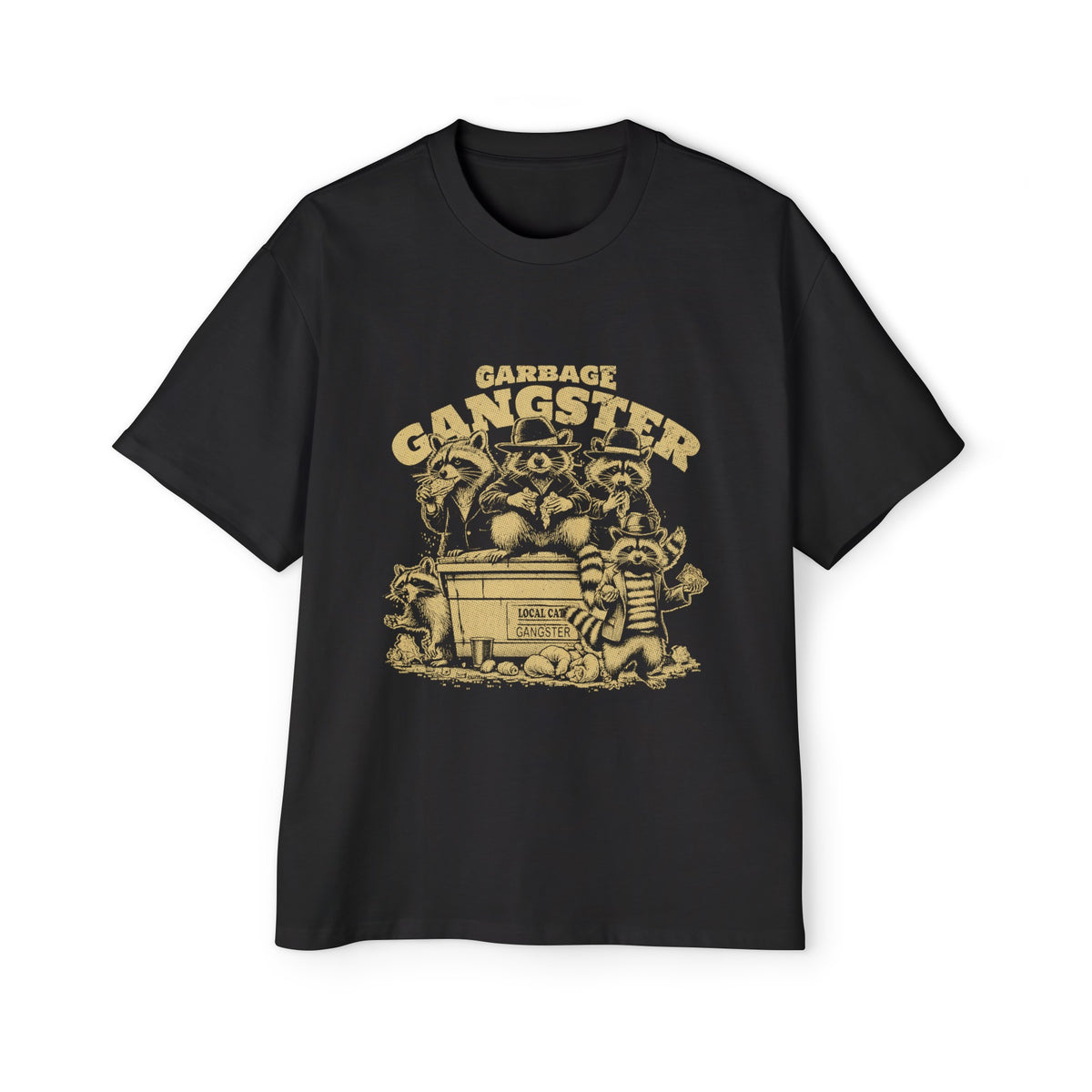Raccoon Garbage Gangster Graphic Tee-INNBLAC Fashion Apparel