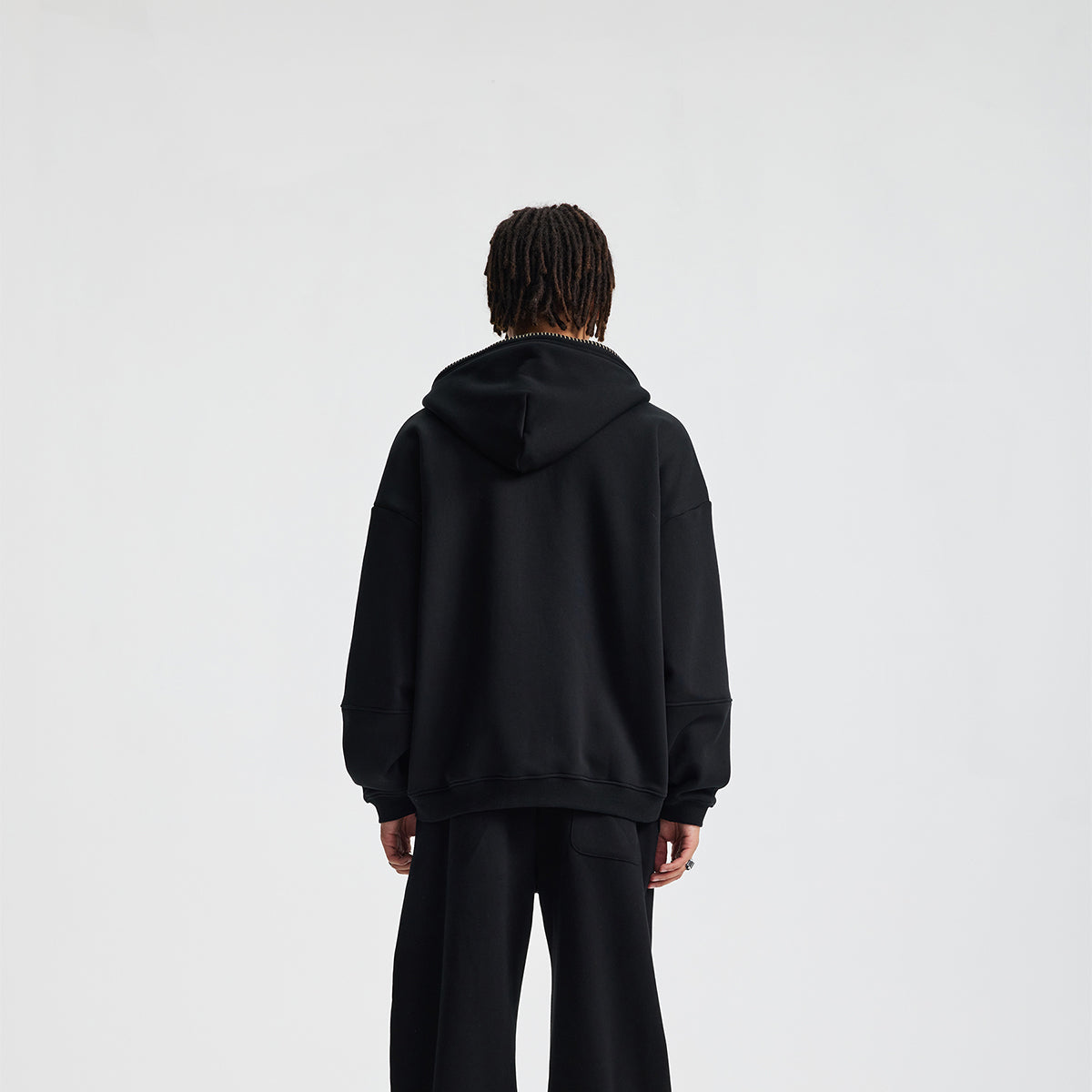 Special Stitch Bound Seam Zip Up Hoodie