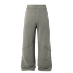 Washed Distressed Fabric Patchwork Vintage Pants