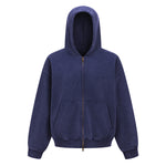 Vintage Oversized Full Zip Kangaroo Pocket Hoodie