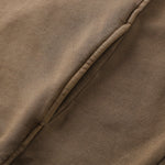 Vintage Washed Oversized Zip Up Distressed Hoodie