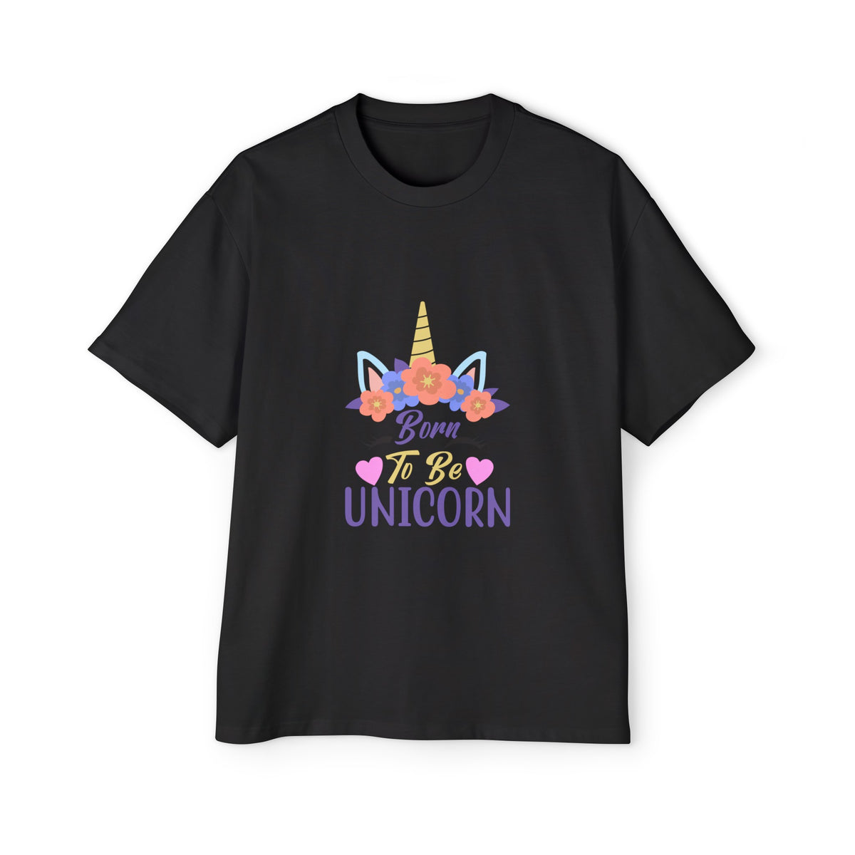 Born To Be Unicorn Graphic Tee-INNBLAC Fashion Apparel