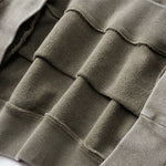 Distressed Wash Comfort Zip Pullover Sweatshirt