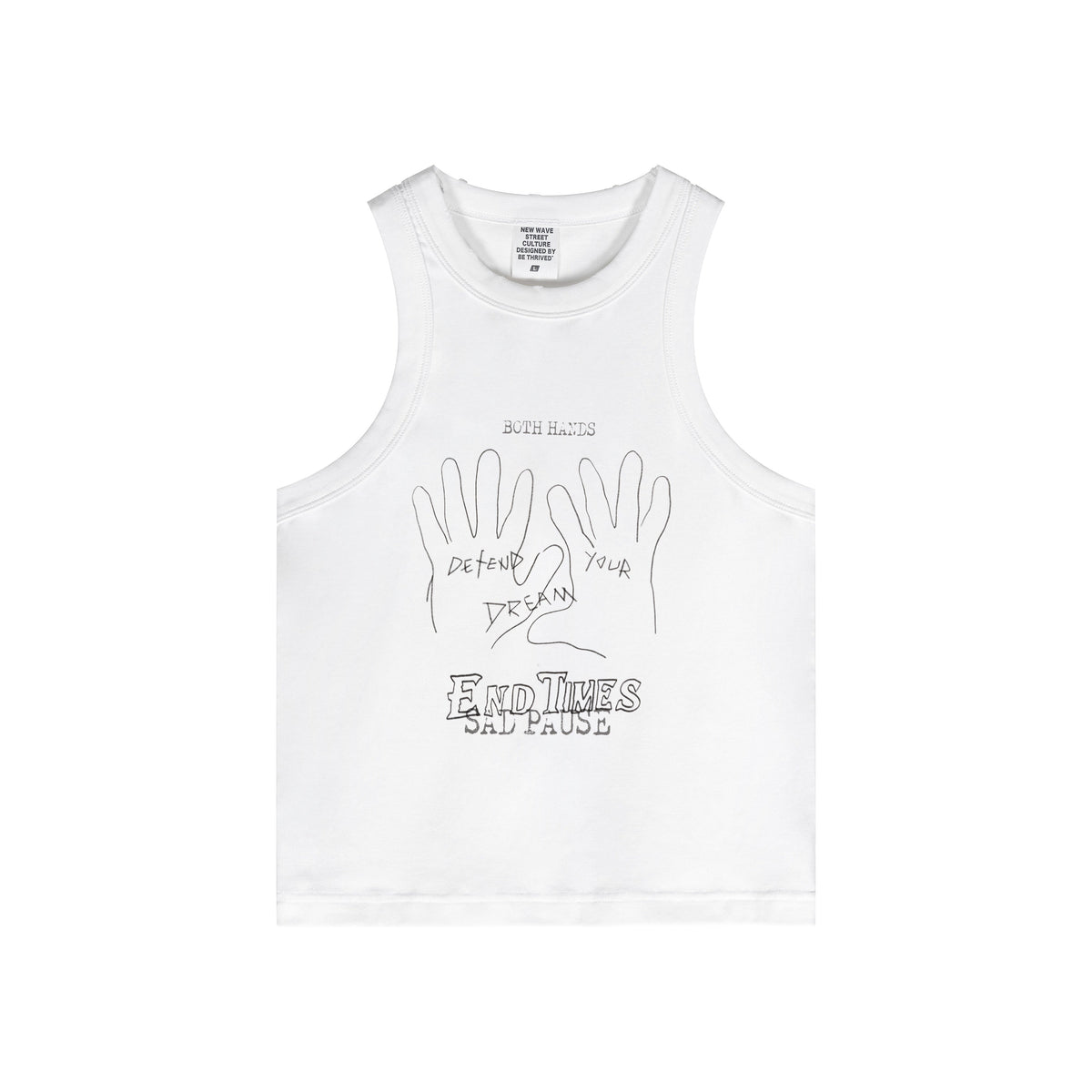 Washed Distressed Graphic Crop Tank-INNBLAC Fashion Apparel