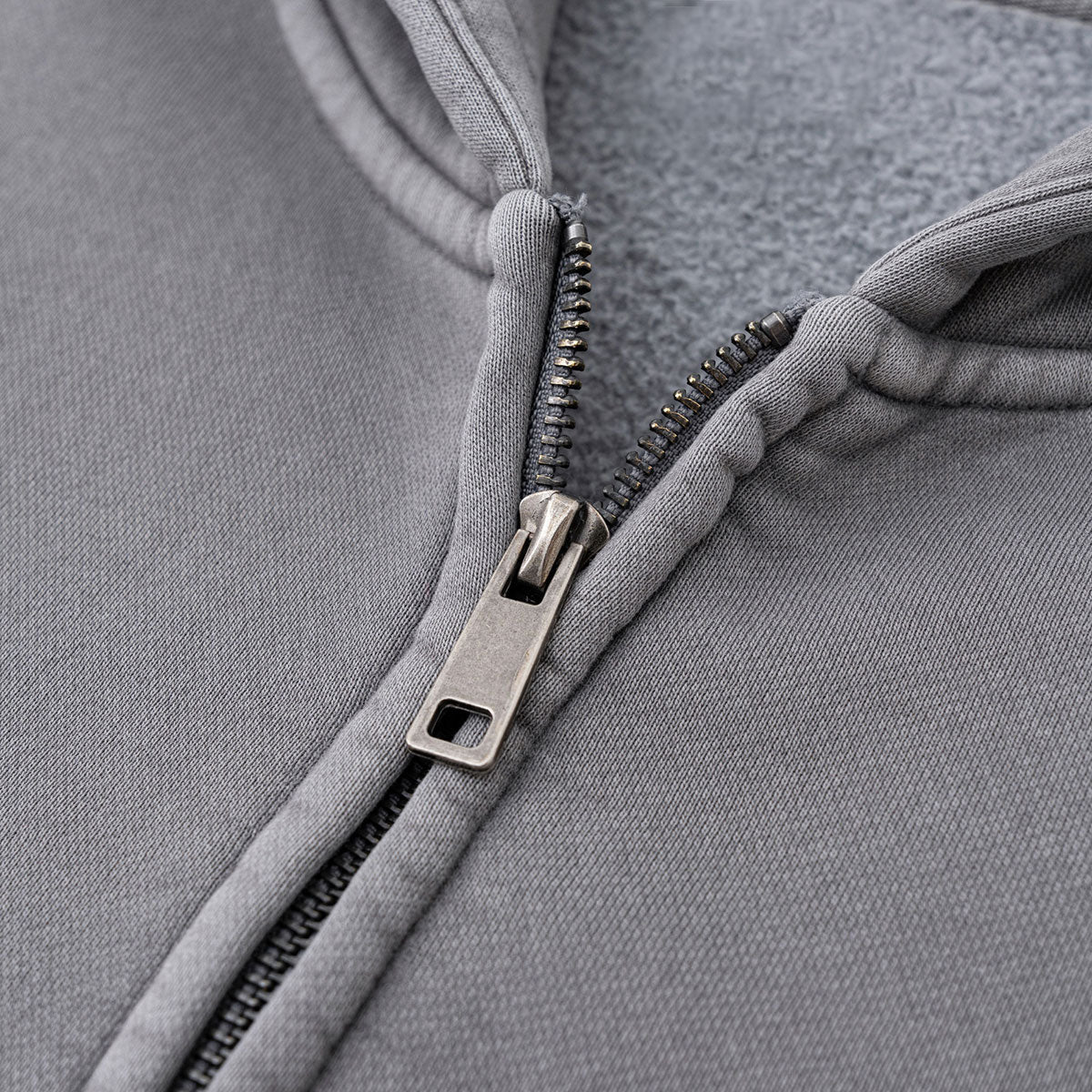 Double Slider Fleece Kangaroo Pocket Hoodie