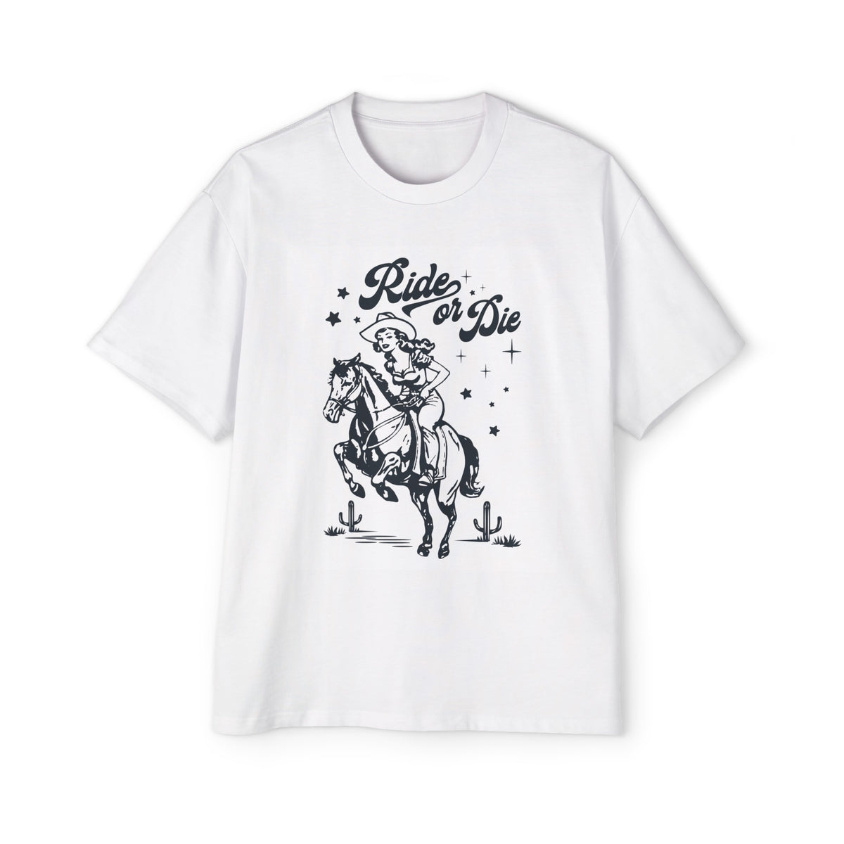 Cowgirl Western Ride Or Die Graphic Tee-INNBLAC Fashion Apparel