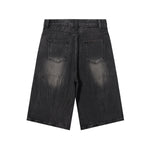 Bermudas vaqueras rasgadas con parches de camuflaje