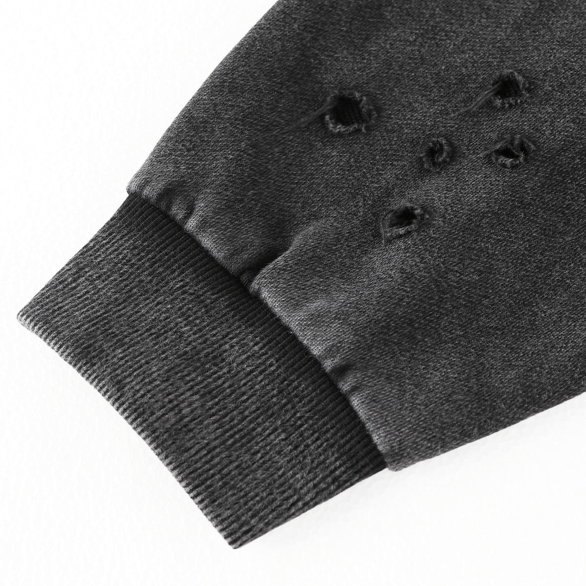 Sudadera con capucha desgastada y lavada a la piedra para hombre