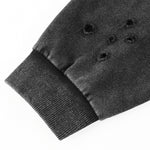 Sudadera con capucha desgastada y lavada a la piedra para hombre