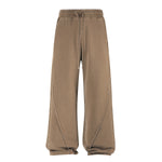 Distressed Washed Patchwork Jogger Pants