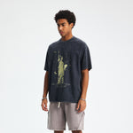Statue of Liberty Print Stone-Washed Cotton Tee