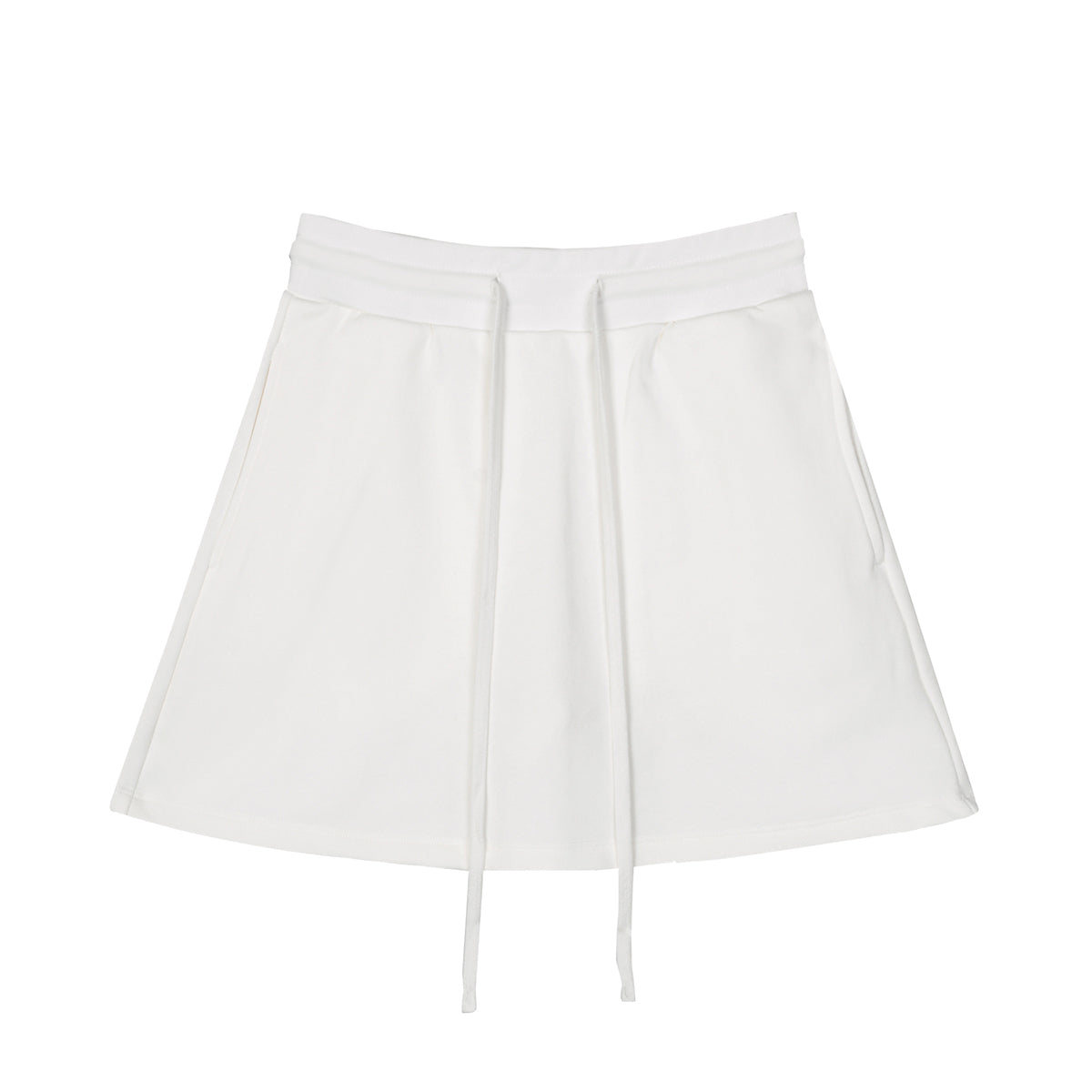 Minifalda pantalón de corte A de color liso