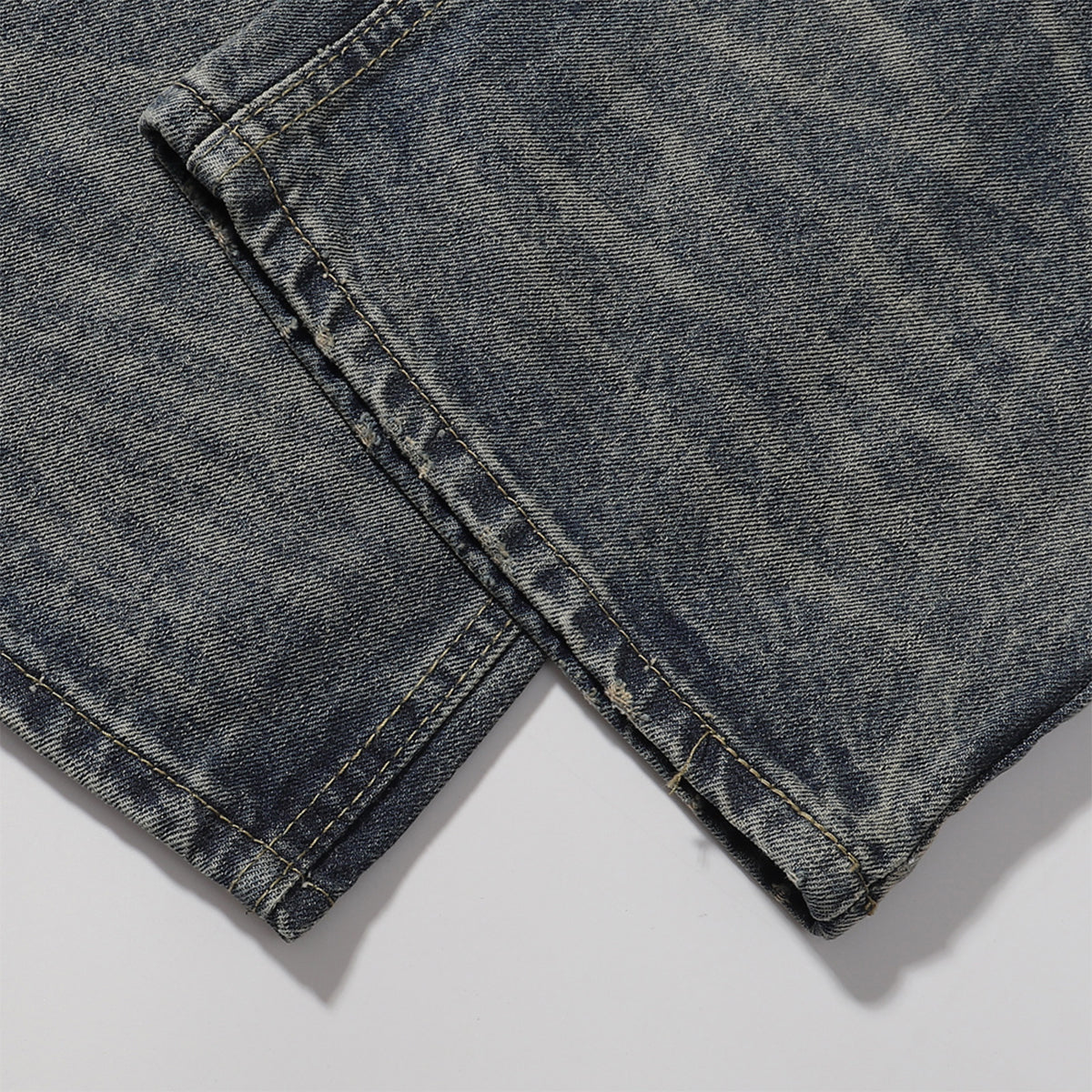 Decorative Rope Dark Wash Vintage Wide Leg Jeans