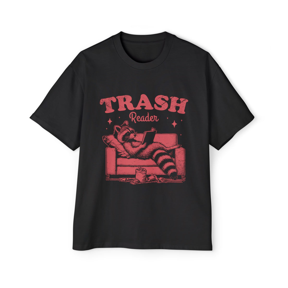 Raccoon Reading Book Graphic Tee-INNBLAC Fashion Apparel