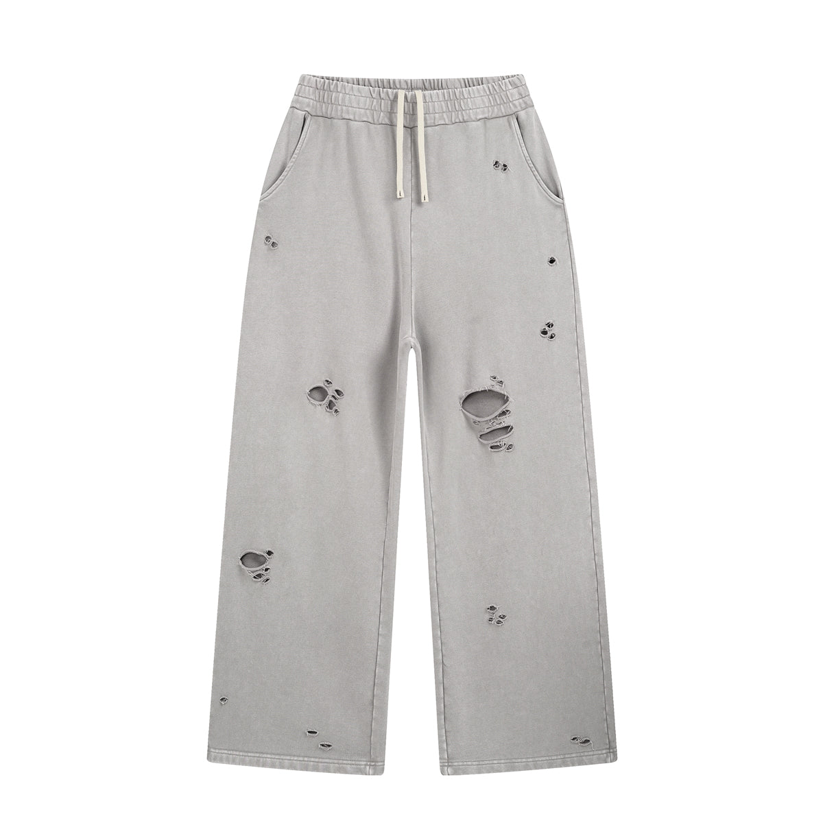 Multi Ripped Distressed Finish Jogger Pants