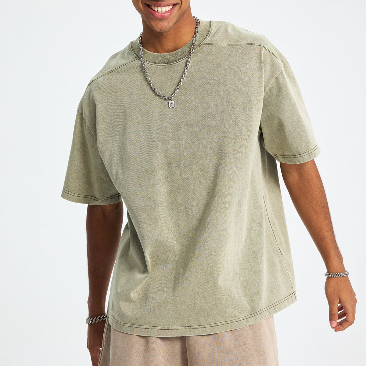 Vintage Washed Patchwork T Shirt 8oz