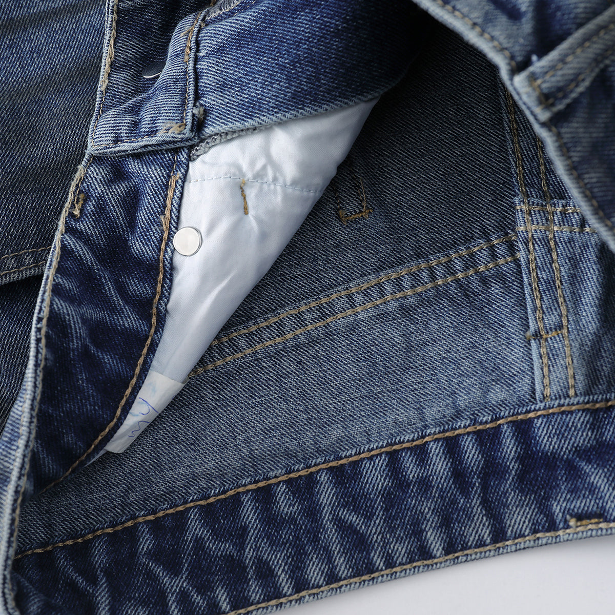 Ripped Patchwork Camo Denim Bermuda Shorts