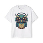 Owl With Headphones Graphic Tee-INNBLAC Fashion Apparel