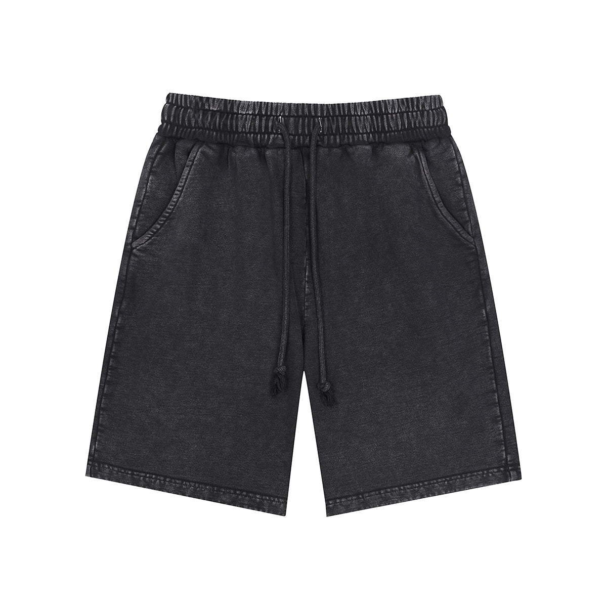 Men's Casual Washed Drawstring Sweat Shorts